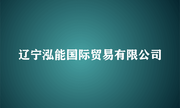 辽宁泓能国际贸易有限公司