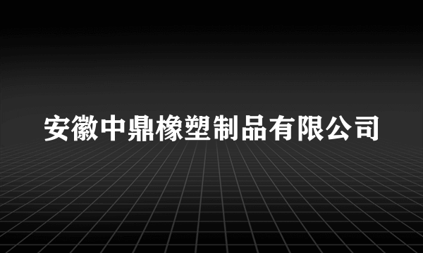 安徽中鼎橡塑制品有限公司