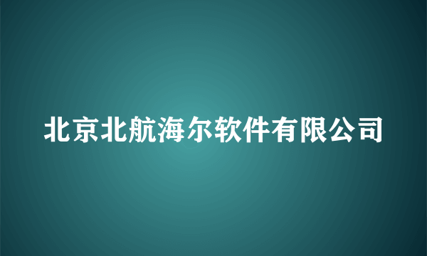 北京北航海尔软件有限公司