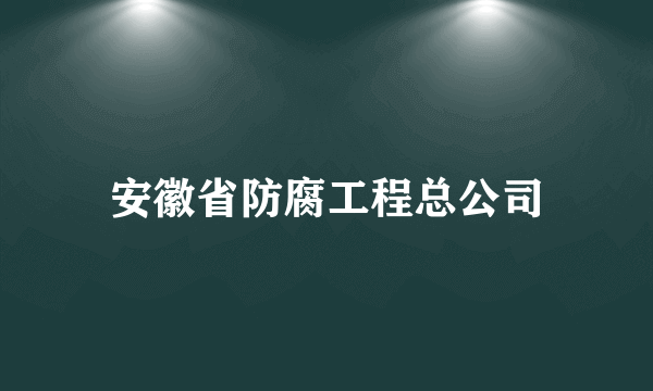 安徽省防腐工程总公司