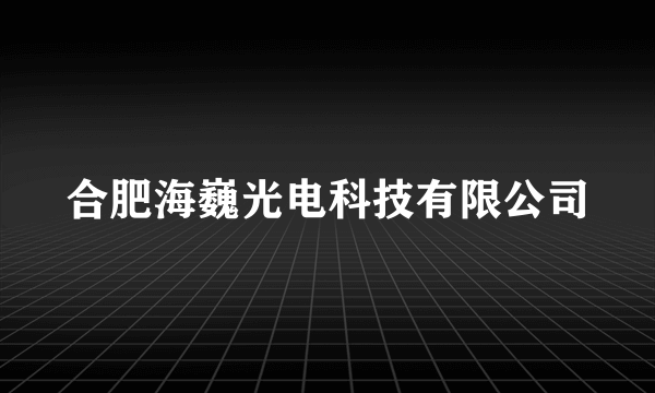 合肥海巍光电科技有限公司