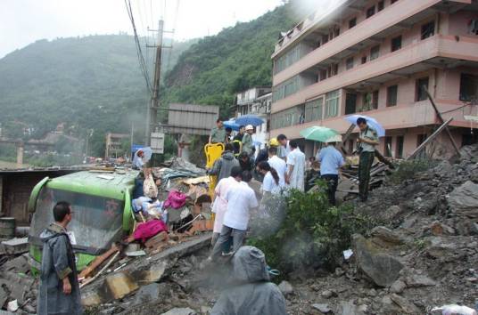 7·5陕西略阳山体滑坡事故