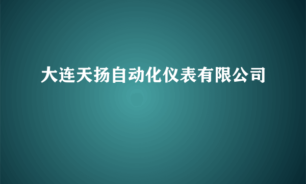 大连天扬自动化仪表有限公司